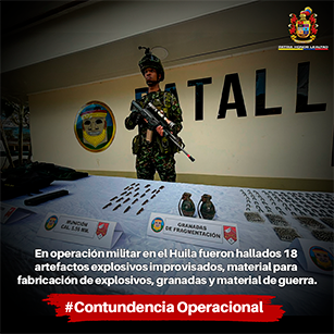 Ejército Nacional neutraliza acciones criminales en el oriente del Huila