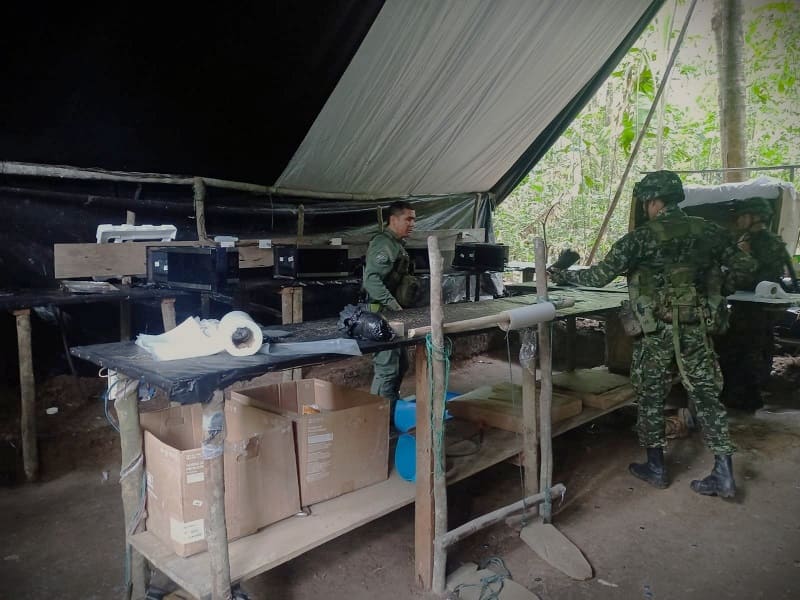 The National Army destroyed a cocaine processing lab that produced 2.5 tons per month to finance terrorism in Guaviare