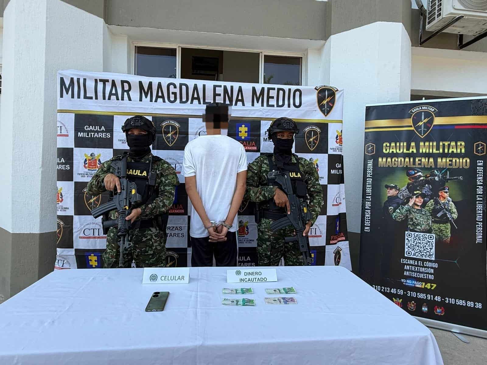 Capturado presunto integrante del grupo delincuencial Los Búcaros por extorsión a comerciantes en Barrancabermeja, Santander