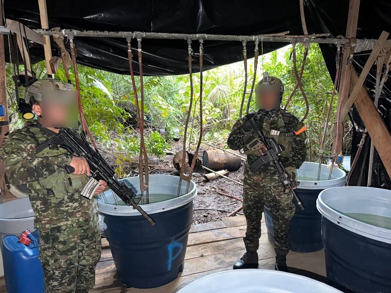 The National Army, National Police, and DEA strike a blow against a drug trafficking network in Nariño after seizing nearly two tons of cocaine