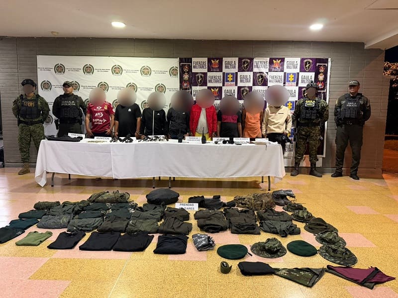 Operation Pijao: The National Army dismantled a criminal network linked to the Darío Gutiérrez structure residual armed group in Tolima, capturing 14 of its members