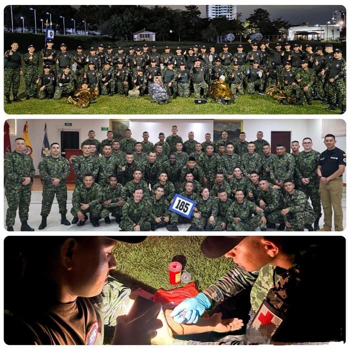 45 members of the National Army successfully completed a military first aid course in Bucaramanga