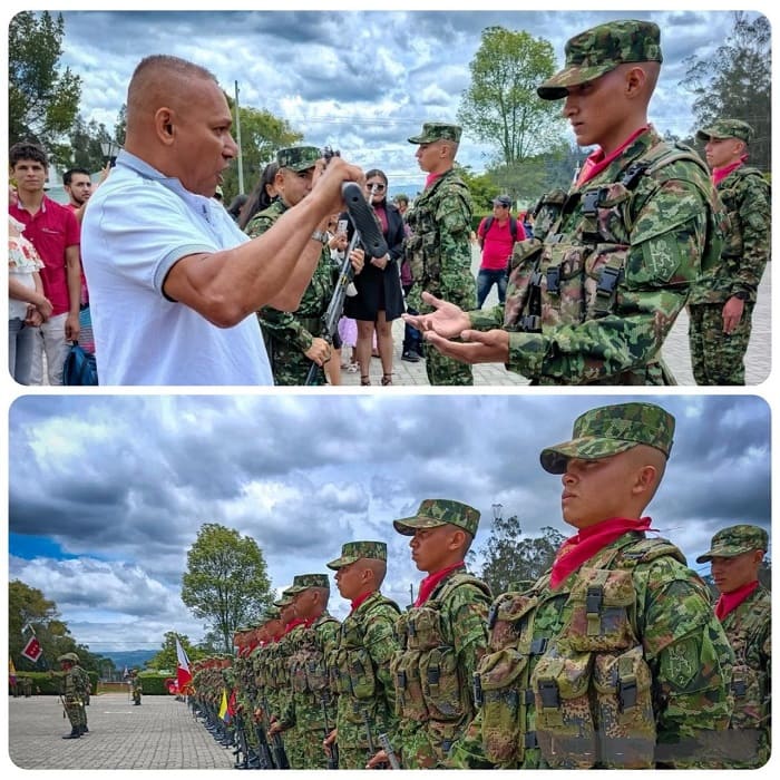 Weapons presentation ceremony for the first contingent of 2026 held in Tunja and Chiquinquirá