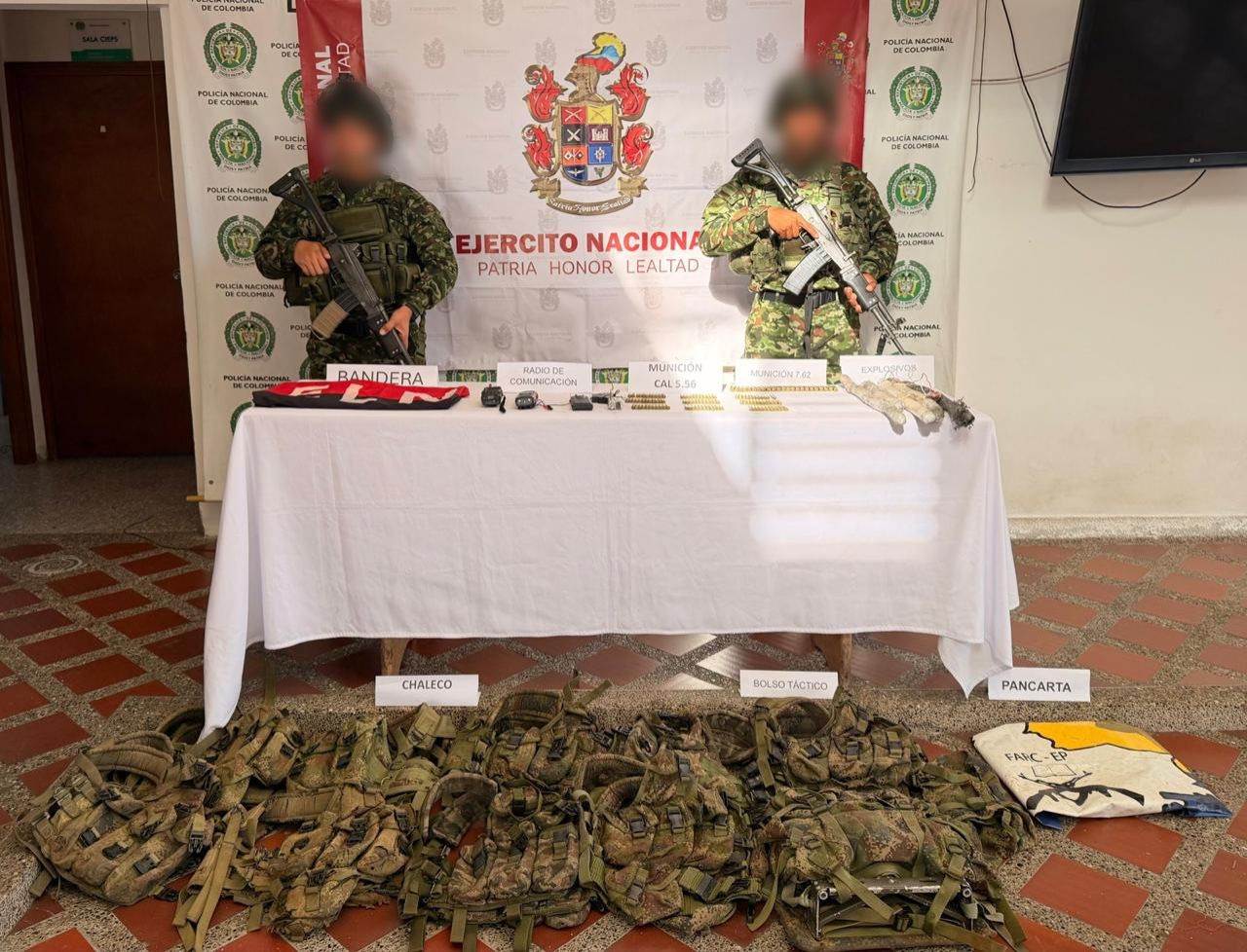 Ejército Nacional ubicó depósito con municiones y explosivos del grupo armado ELN en el Nordeste antioqueño