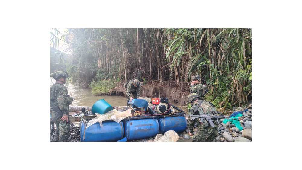 Ejército Nacional afecta finanzas ilícitas derivadas de la minería ilegal en el Cauca