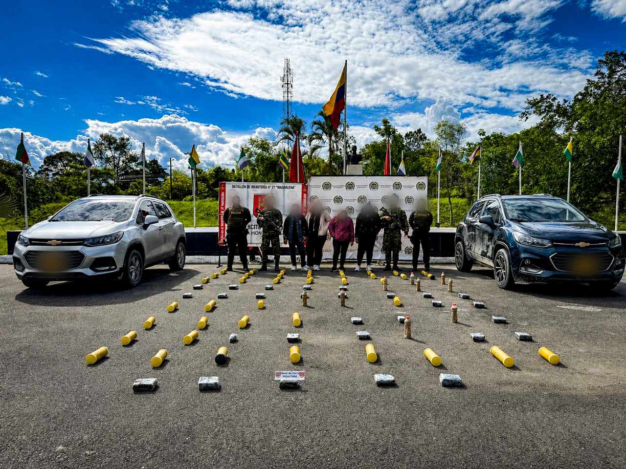 Ejército evita que 74.400 dosis de cocaína llegaran a las calles del país