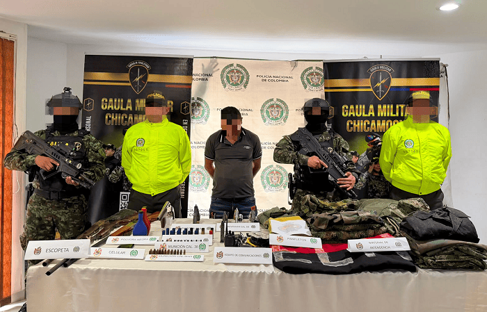 The National Army captured an alleged member of the ELN-GAO along with significant quantities of war material and explosives, which posed a threat to the residents of Santander