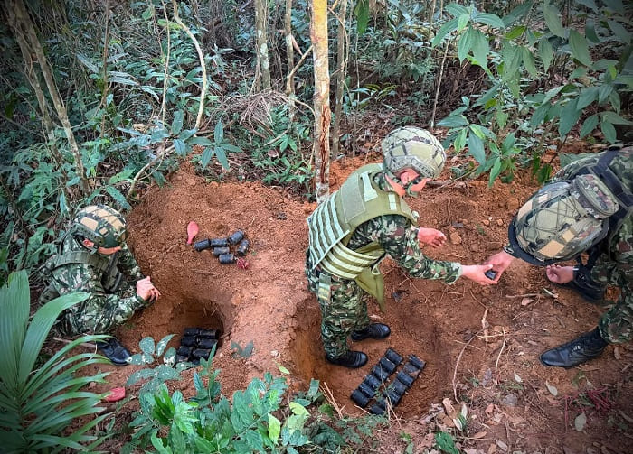 The National Army neutralized 49 antipersonnel mines that posed a threat to communities in Caquetá